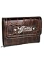 Women's Celeste Brown Synthetic Leather Tri-Fold Wallet: Brown Tri-Fold