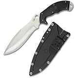 Spyderco Rock Salt Rust Free Plain Edge Knife, Black