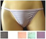 Ladies Textured String Bikini Panty in Stretch Solid Pattern Many Colors S-XXL