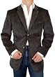 Executive 2-button Sport Coat Italian Velvet Corduroy Blazer Sportcoat Extra Soft Super 140's Fabric Brown