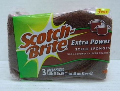 3m Scotch Brite Scrub Sponges Extra Power 3-count (Pack of 6)