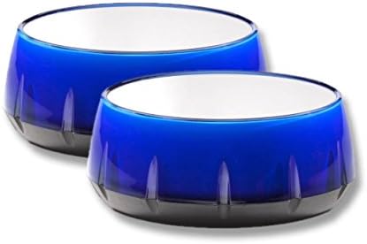 ModaPet Medium 4-cup Heavyweight BPA-Free Dog Bowls - True Blue - Pack of 2