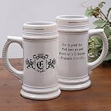 Personalized Ceramic Beer Stein – Choose Famous Quotes