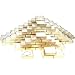 100 Gold Cotton Boxes Bangle Bracelet Clear Top Display