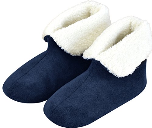 ottostyle.jp マイクロファイバーあったかルームシューズ ネイビー メンズ用 （適応サイズ(約)26?27cm）