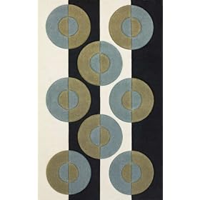 Dalyn Rug Company Elements EL26 - Black-Ivory-Tropic Forest-Robin Egg