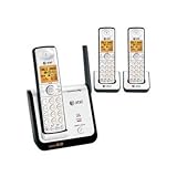 AT&T CL81309 DECT 6.0 Cordless Phone, Black/Silver, 3 Handsets