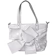 Journee Collection Ribbon Accent Patent Finish Tote Bag