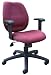 Boss Task Chair with Adj Arms, Burgundy