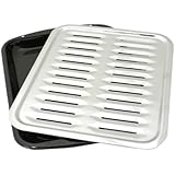 Porcelain Broiler Pan with Chrome Grill