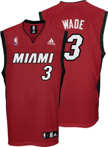 Dwyane Wade Youth Jersey: adidas Red Replica #3 Miami Heat Jersey