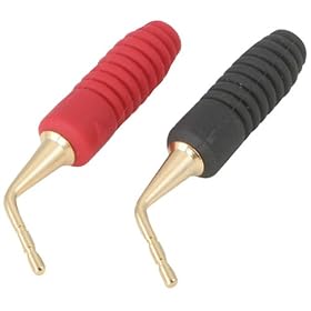 MONSTER AGPRHMKII PATENTED ANGLED GOLD PINS SPEAKER CABLE CONNECTORS