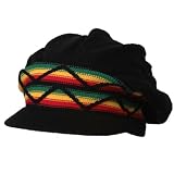 Big New Wave Rasta Beanie Visor-Black RGY W27S27A