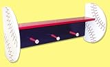 Child's Baseball Shelf with Pegs