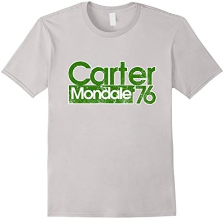 Men's Jimmy Carter Mondale 76 shirt vintage political tshirt XL Silver