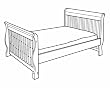 Ellis Rails for Headboard / Footboard Conversion in Honey Finish By Simplicity For Children