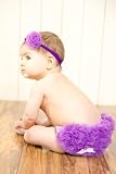 Baby Ruffle Diaper Cover and Headband Set Size 3-12 Months