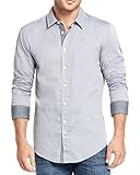 UPC 604553842287 product image for BOSS Orange Men's Cliff E Oxford Button-Down Shirt with Chambray Trim, Navy, Lar | upcitemdb.com