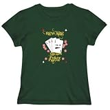T-Shirt Womens Dark Green " BEWARE Virgin Islander POKER PLAYER " Countries Large