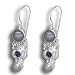 Sterling Silver Grey Moonstone, Iolite, White Pearl Earrings by Sajen