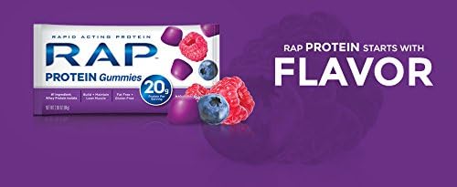 RAP Protein Gummies 3 Pack Combo - Mix Berry, Citrus and Strawberry