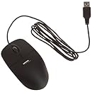 AmazonBasics 3-Button USB Wired Mouse (Black)