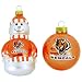 Cincinnati Bengals Snowman and Ball Mini Blown Glass Ornaments