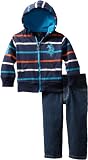 U.S. POLO ASSN. Boys 2-7 Peacoat Striped Hoody with Jean