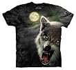 Night Breed Wolf T-Shirt by The Mountain Evolution Tee 100% Cotton Fitted Short Sleeve Shirt fits Teens & Adults