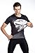 Red Plume Men's Compression Sports Fitness Armor Shirt, Men Skull T-shirt (XXL, black)