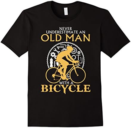 Men's Bicycle Accessories - Old Man with a Bicycle 3XL Black