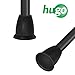 Hugo Adjustable Offset Handle Cane with Reflective Strap, Black