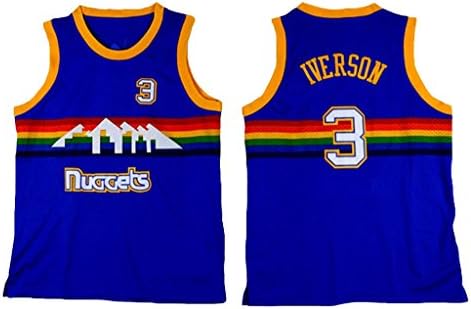 Youth Allen Iverson Blue Basketball Jersey M