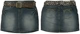 GIRLS - YMI Stretch Denim Skirt W/ Studded Belt, GK25101-B370