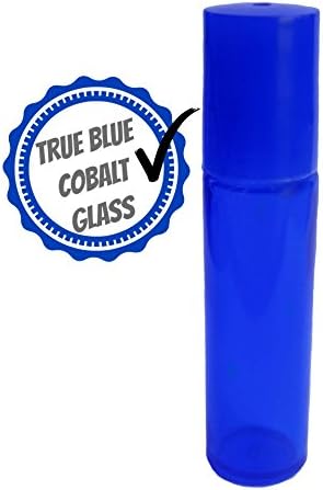 Blue Glass Roll on Bottles and Dropper Bottles for Essential Oils, Aromatherapy, Perfume, Health and Wellness. True Cobalt Blue Glass Bottle (Not Painted) Protect Your Oil From Light! Set of 4 Empty, Refillable Roll On Bottles, Size 10 ml (1/3 oz.) with Black Plastic Caps and Stainless Steel Metal Roller Balls. Set of 2 Dropper Bottles with Glass Droppers, Size 1 oz. Kit Includes an Essential Oil Benefits Guide and 3 Funnels to Fill Up Your Bottles. Must Have Supplies! Buy Today for Yourself or As a Gift - Satisfaction Guaranteed.