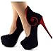 Show Story Two Tone Button Curve Hidden Platform Stiletto High Heel Pump,LF80809