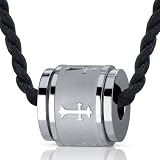 Barrel of Faith: Stainless Steel Unisex Barrel Cross Pendant Necklace Free Shipping