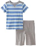 Splendid Littles Boys 2-7 Toddler Scarf Stripe Crew Neck Tee And Short, Cornflower, 3T