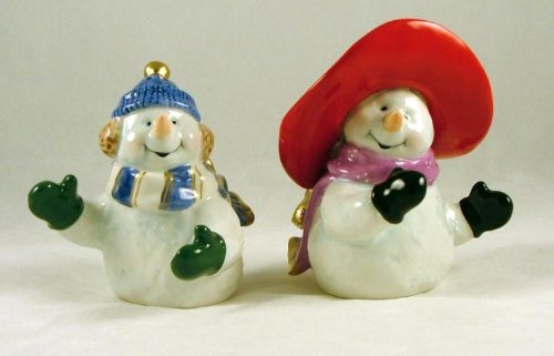 Winter Snow Snowman Couple Shaker S/P
