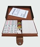 Oriental Mahjong Set with Vinyl Case, Dices, Money Chips and Banker Button (Travel Size Set)
