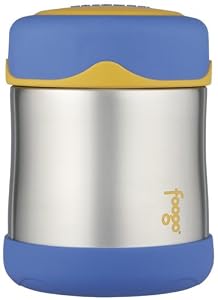 Thermos Foogo Leak-Proof Stainless Steel 10-Ounce Food Jar, Blue