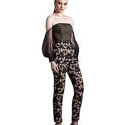 Strapless Polyester Fall Lace Fitted Long Sleeves Full Length Party Dress/Jumpsuit 