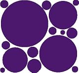 Violet Polka Dot Peel & Stick Wall Stickers Dorm