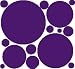 Baby : Violet Polka Dot Peel & Stick Wall Stickers Dorm