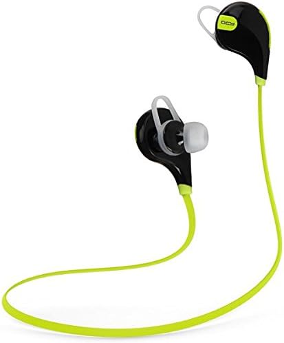 Berken QCY Qy7 Black+Green Mini Lightweight Wireless Stereo Sports/running & Gym/exercise Bluetooth Earbuds Headphones Headsets W/microphone for Iphone 5s 5c 4s 4, Ipad 2 3 4 New Ipad, Ipod, Android, Samsung Galaxy, Smart Phones Bluetooth Devices