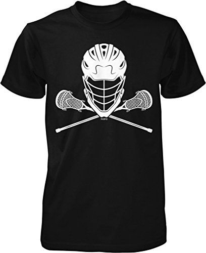 Lacrosse Helmet and Sticks Men's T-shirt, NOFO Clothing Co.