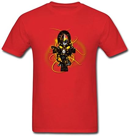 QIIU Men's Anubis Soldier Short Sleeve T-Shirt Small Red