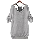 2枚組 ドルマンスリーブ カットソー レディース タンクトップ セット 【大きいサイズ対応】M L XL 2L XXL 3L XXXL 4L サイズ