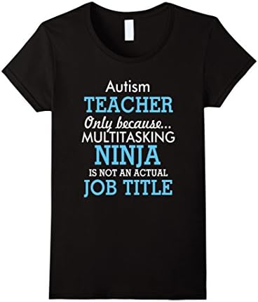 Women's Teacher Kids Autism Tshirt Large Black