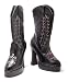 557-Cowgirl, Color: Black/Fuschia, Women's Size (US): 9